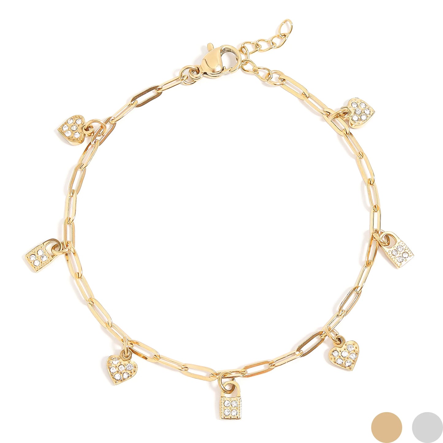 Gold PVD Stainless Steel Heart