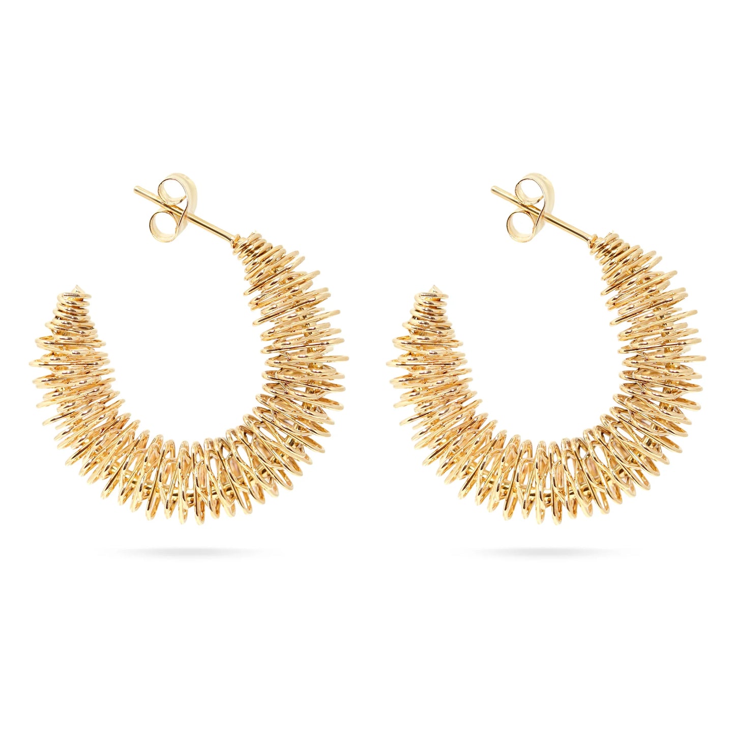 Gold PVD Stainless Steel Statement Hoop Earrings